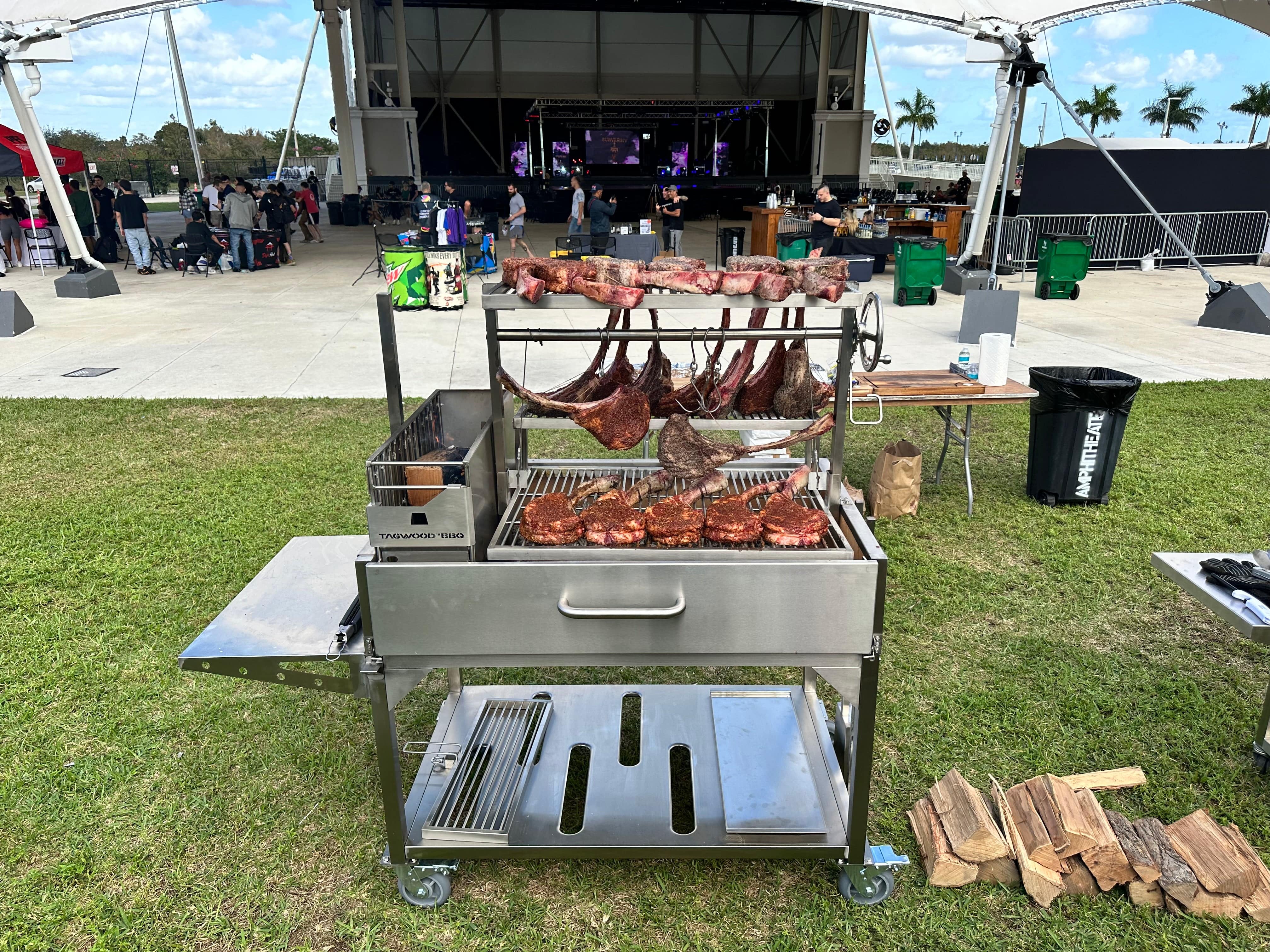 Tagwood BBQ XL Argentine Santa Maria Wood Fire & Charcoal Gaucho Grill | BBQ23SS -OPEN FIRE COOKING- - TAGWOOD BBQ STORES