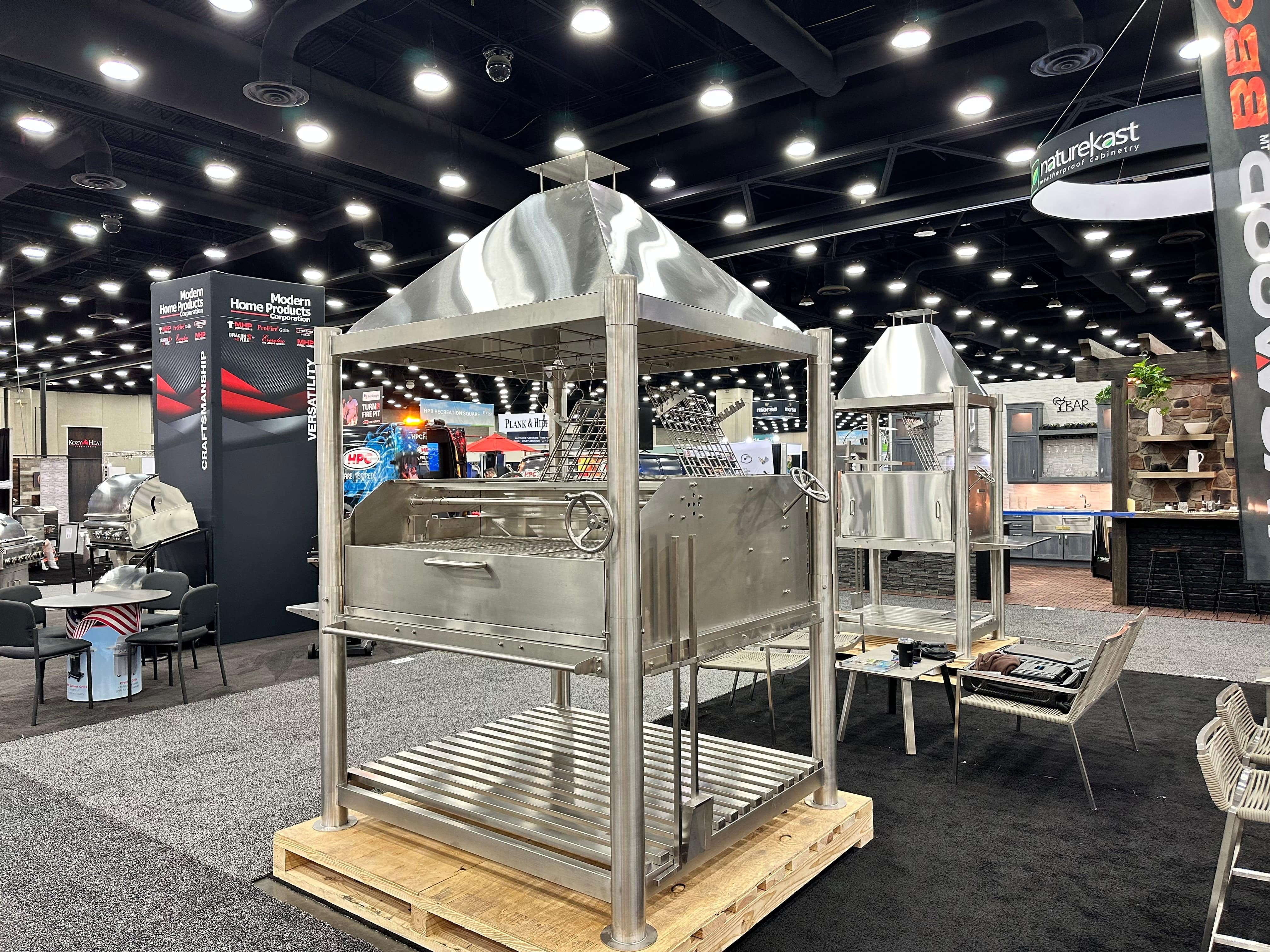 Tagwood BBQ XL Argentine Santa Maria Wood Fire & Charcoal Gaucho Grill all Stainless Steel | BBQ22SS - TAGWOOD BBQ STORES