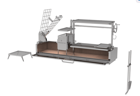 Tagwood BBQ Argentine Santa Maria Wood Fire & Charcoal Gaucho Grill | BBQ08SS - TAGWOOD BBQ STORES