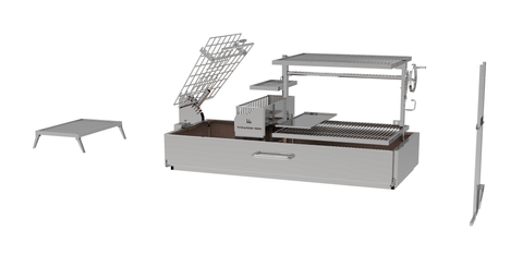 Tagwood BBQ Argentine Santa Maria Wood Fire & Charcoal Gaucho Grill | BBQ28SS - TAGWOOD BBQ STORES