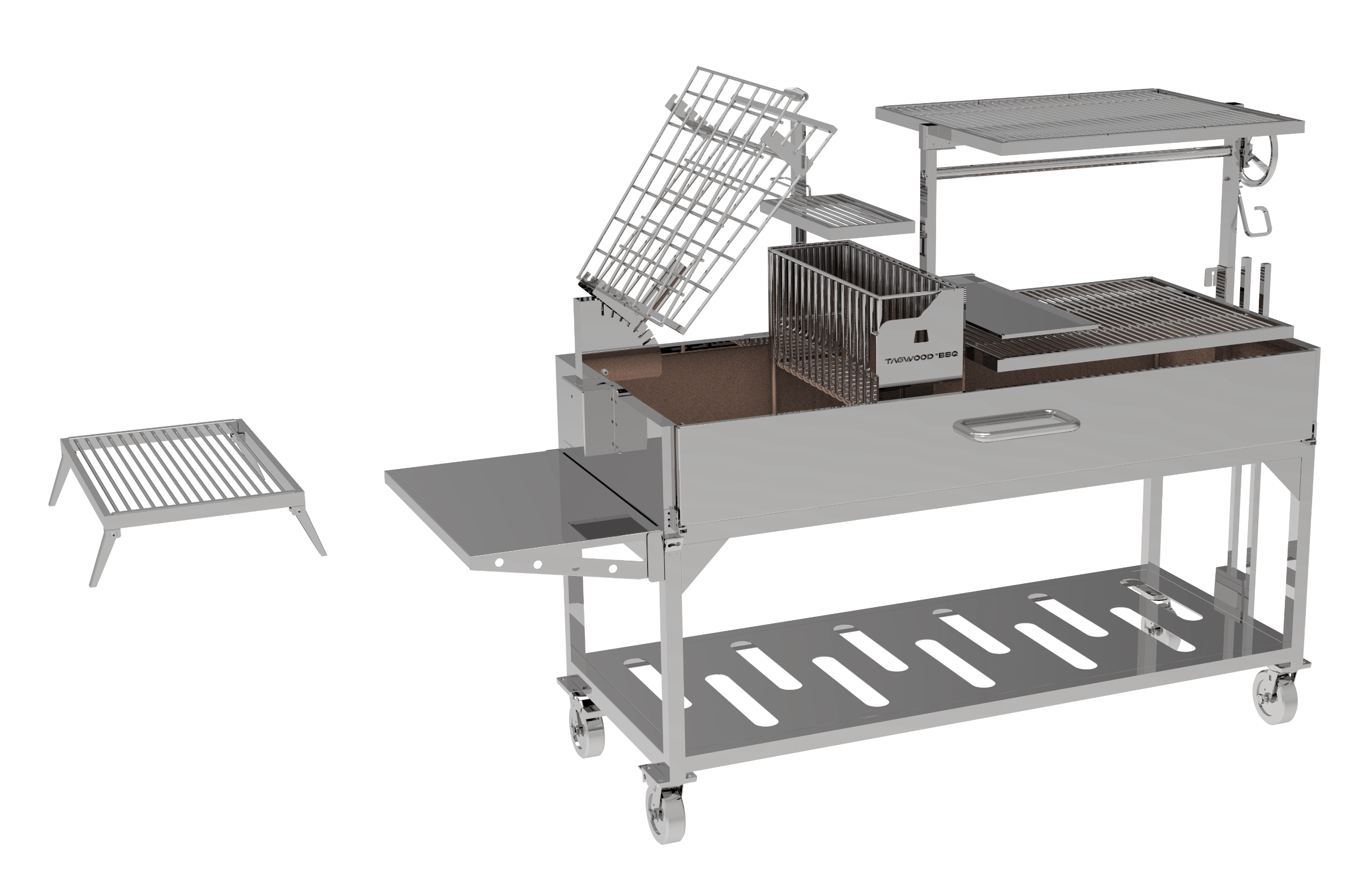 Tagwood BBQ Argentine Santa Maria Wood Fire & Charcoal Gaucho Grill | BBQ26SS -- Pre-order - TAGWOOD BBQ STORES