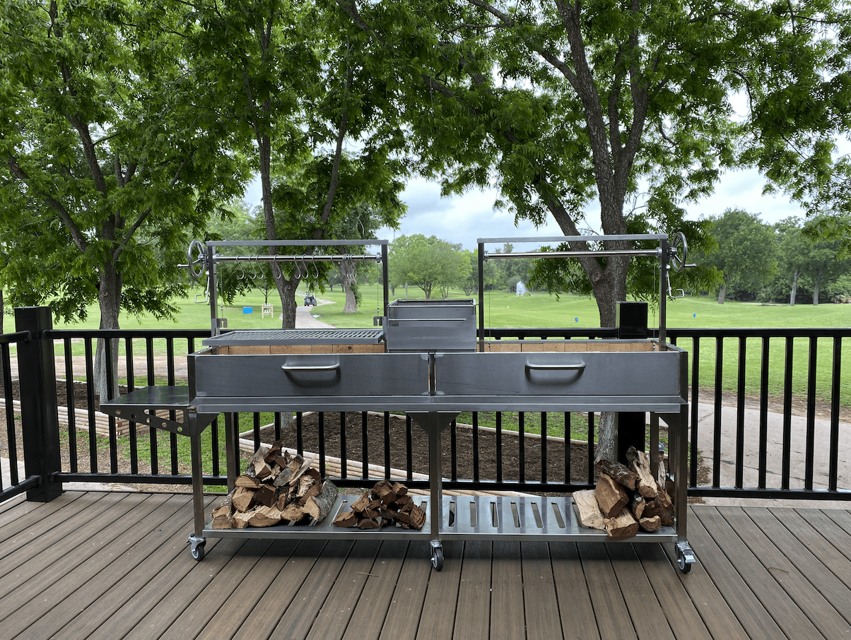 Tagwood BBQ Double Argentine Santa Maria Wood Fire & Charcoal Gaucho Grill | BBQ04SS - SPECIAL ORDER ONLY - Estimated 14-20 weeks - TAGWOOD BBQ STORES