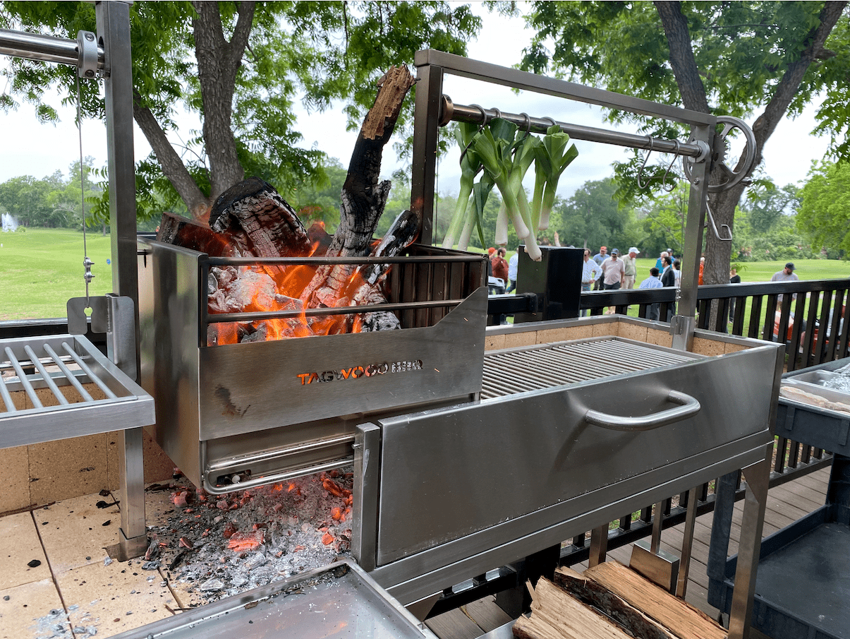 Tagwood BBQ Double Argentine Santa Maria Wood Fire & Charcoal Gaucho Grill | BBQ04SS - SPECIAL ORDER ONLY - Estimated 14-20 weeks - TAGWOOD BBQ STORES