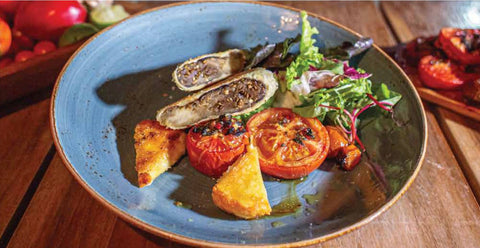 Smoked Tomatoes Breaded Eggplant