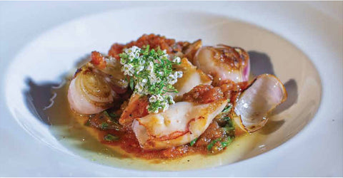 grilled cuttlefish on the grill