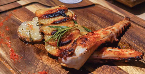 octopus with rosemary potatoes