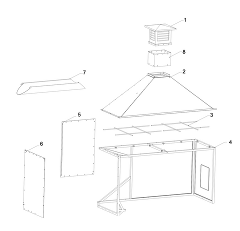 Tagwood BBQ Attachment Built-in Smoke Hood -- ASH28- PRE-ORDER - TAGWOOD BBQ