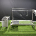 Tagwood BBQ Insert Style Argentine Santa Maria Wood Fire & Charcoal Gaucho Grill without firebricks | BBQ09SS - - TAGWOOD BBQ