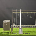 Tagwood BBQ Insert Style Argentine Santa Maria Wood Fire & Charcoal Gaucho Grill without firebricks | BBQ09SS - - TAGWOOD BBQ