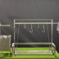 Tagwood BBQ Insert Style Argentine Santa Maria Wood Fire & Charcoal Gaucho Grill without firebricks | BBQ09SS - - TAGWOOD BBQ