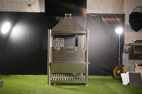 Tagwood BBQ XL Argentine Santa Maria Wood Fire & Charcoal Gaucho Grill all Stainless Steel | BBQ22SS - TAGWOOD BBQ
