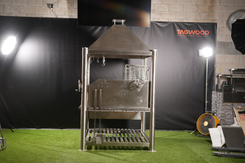 Tagwood BBQ XL Argentine Santa Maria Wood Fire & Charcoal Gaucho Grill all Stainless Steel | BBQ22SS - TAGWOOD BBQ