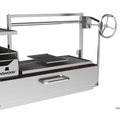 Built-In Wood Fire and Charcoal Grill