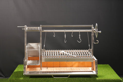 Tagwood BBQ XL Built-In Santa Maria Argentine Wood Fire & Charcoal Gaucho Grill OPEN FIRE COOKING | BBQ25SS - - TAGWOOD BBQ