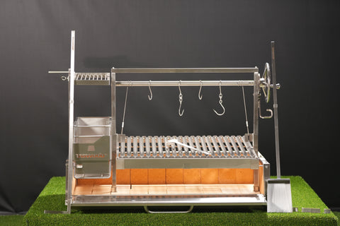 Tagwood BBQ XL Built-In Santa Maria Argentine Wood Fire & Charcoal Gaucho Grill OPEN FIRE COOKING | BBQ25SS - - TAGWOOD BBQ