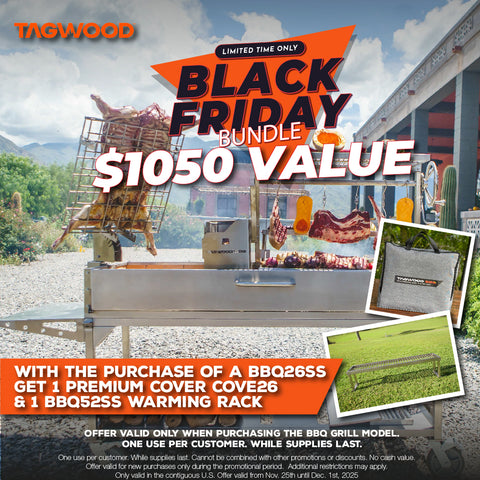 Tagwood BBQ Argentine Santa Maria Wood Fire & Charcoal Gaucho Grill | BBQ26SS --
