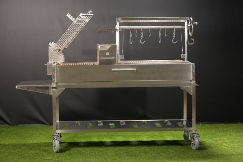 Premium XL Stainless Steel Charcoal Grill Tagwood BBQ26SS - 2600 sq. in. of Grilling Space - TAGWOOD BBQ