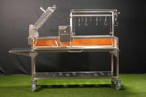 Premium XL Stainless Steel Charcoal Grill Tagwood BBQ26SS - 2600 sq. in. of Grilling Space - TAGWOOD BBQ