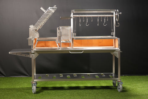 Premium XL Stainless Steel Charcoal Grill Tagwood BBQ26SS - 2600 sq. in. of Grilling Space - TAGWOOD BBQ