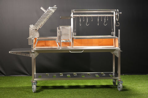 Premium XL Stainless Steel Charcoal Grill Tagwood BBQ26SS - 2600 sq. in. of Grilling Space - TAGWOOD BBQ