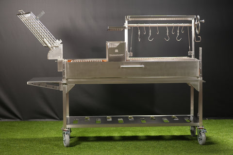 Premium XL Stainless Steel Charcoal Grill Tagwood BBQ26SS - 2600 sq. in. of Grilling Space - TAGWOOD BBQ