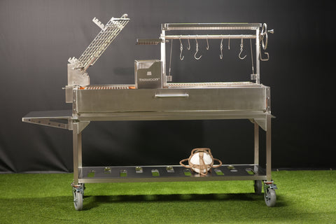 Premium XL Stainless Steel Charcoal Grill Tagwood BBQ26SS - 2600 sq. in. of Grilling Space - TAGWOOD BBQ