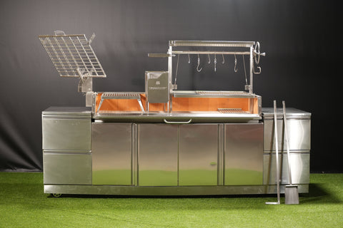 Tagwood BBQ Argentine Santa Maria Wood Fire & Charcoal Gaucho Grill | BBQ28SS - TAGWOOD BBQ