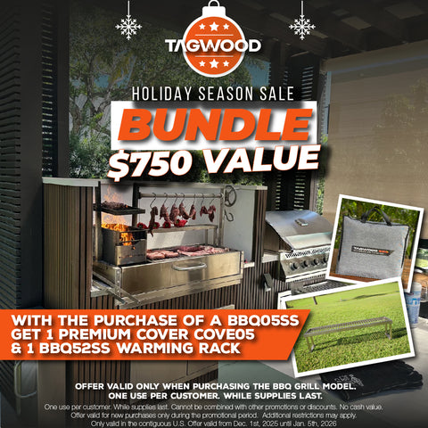 Tagwood BBQ Santa Maria Argentine Wood Fire & Charcoal Gaucho Grill Built in | BBQ05SS--