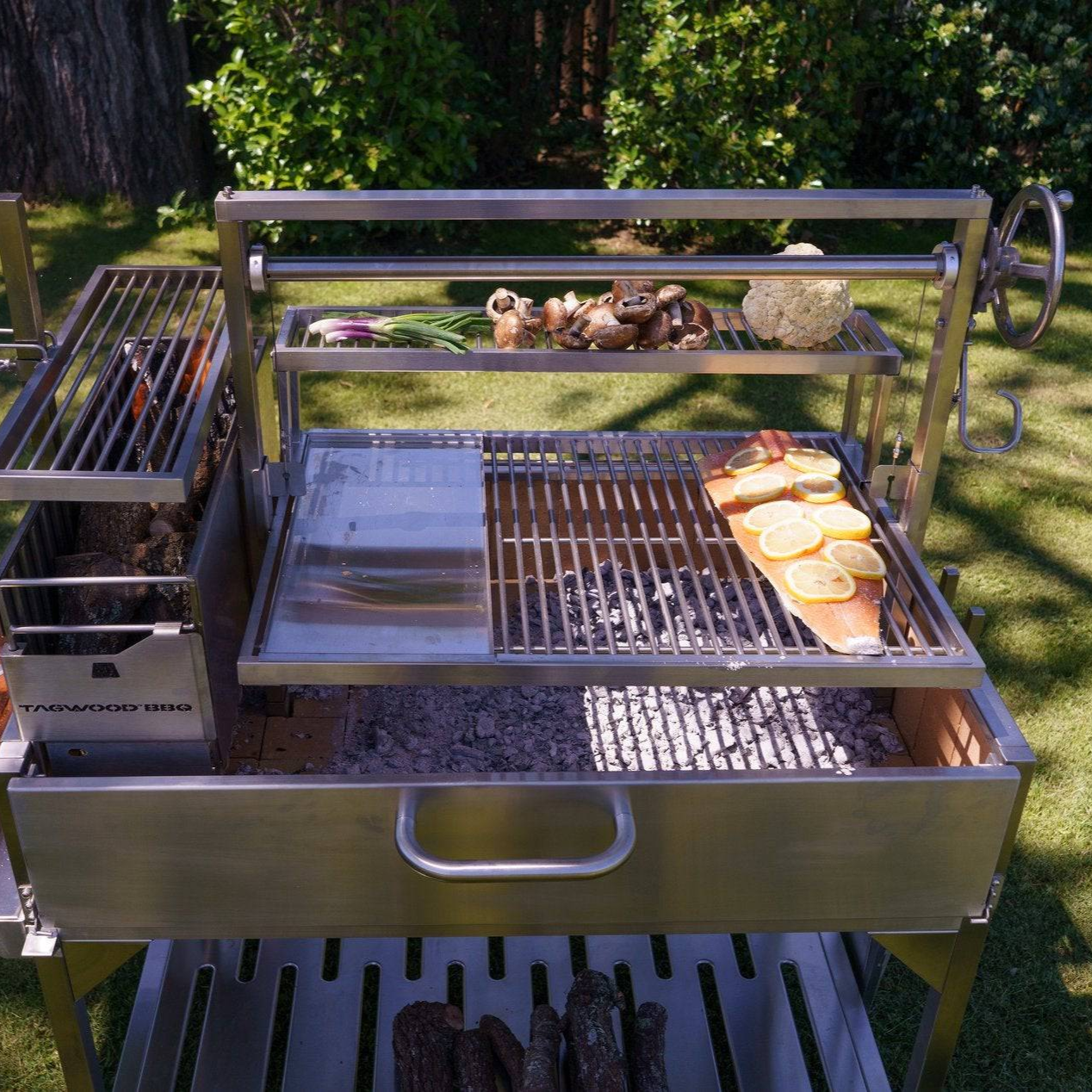 Tagwood BBQ XL Argentine Santa Maria Wood Fire & Charcoal Gaucho Grill | BBQ23SS -