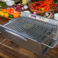 Tagwood BBQ Table Top Warming Brazier | Stainless steel and Acacia wood  | BBQ07SS-- - TAGWOOD BBQ STORES