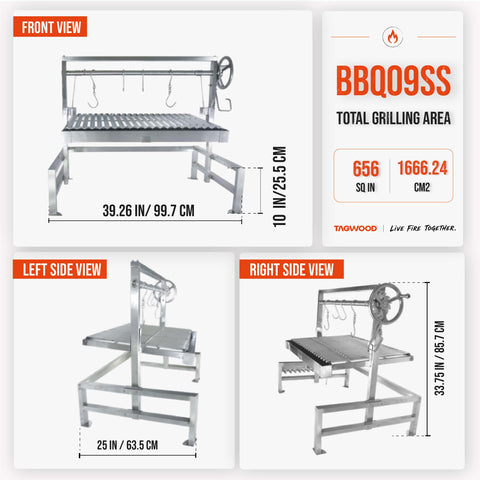 Insert Style Santa Maria grill  TAGWOOD BBQ09SS