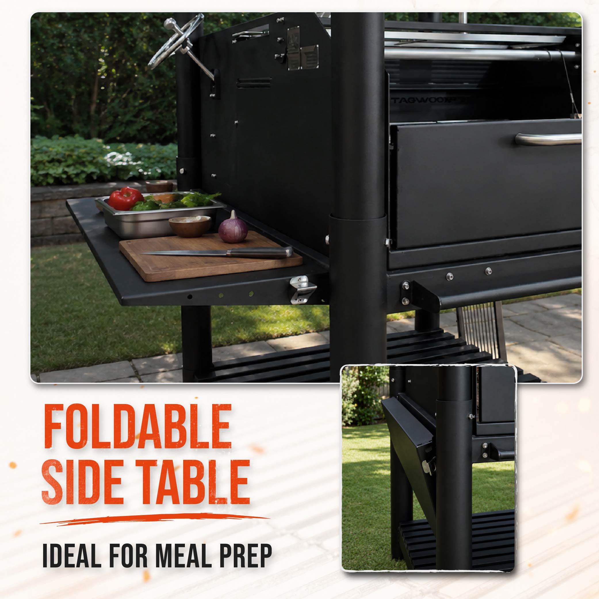 バーベキュー・調理用品 XWAGPRODUCTS X-TAGE SERIES EBONY M ROUND Gaucho Grill with Firebox Argentine Style Tagwood BBQ02SIB