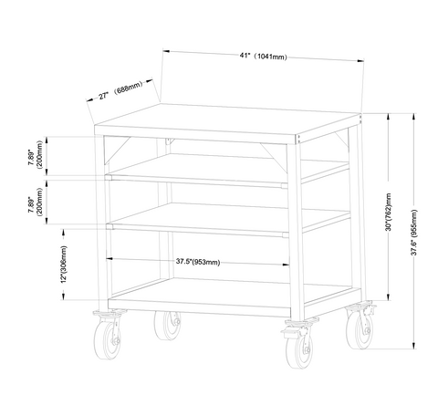 Tagwood BBQ Working table PRO Line | Stainless steel | BBQ10SS PRO-- PRE-ORDER - TAGWOOD BBQ