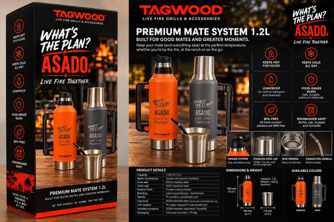 TAGWOOD BBQ TAGWOOD Premium Mate System 1.2L | Insulated Mate Set | MATE04 PRE-ORDER