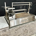 Built-In Wood Fire and Charcoal Grill