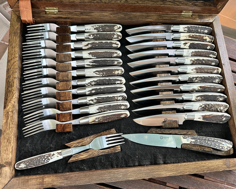 24 PC Fork and Knife Stainless Steel Set | KF18 - TAGWOOD BBQ