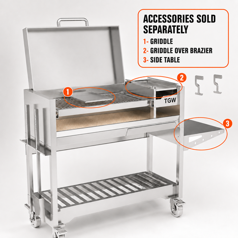 Argentine style SS304  2 level Grill TAGWOOD BBQ18SS