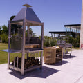 Tagwood BBQ Argentine Santa Maria Wood Fire & Charcoal Gaucho Grill all Stainless Steel | BBQ02SS OPEN FIRE COOKING - - TAGWOOD BBQ