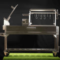 Santa Maria Style Grill enhanced with a 360° rotating Clamp Grill Tagwood BBQ06SS 5 Cooking Zones with a Firebox - TAGWOOD BBQ