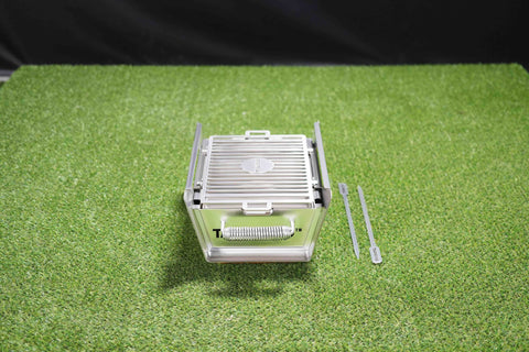 Tagwood BBQ Table Top Warming Brazier | Stainless steel and Acacia wood  | BBQ07SS--