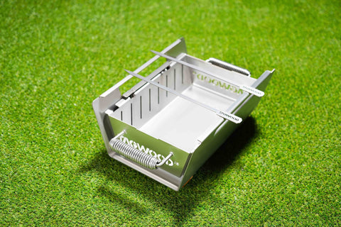 Tagwood BBQ Table Top Warming Brazier | Stainless steel and Acacia wood  | BBQ07SS--