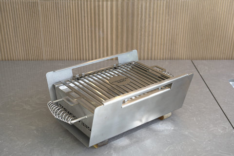 Tagwood BBQ Table Top Warming Brazier | Stainless steel and Acacia wood  | BBQ07SS-- - TAGWOOD BBQ
