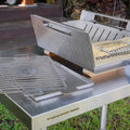 Tagwood BBQ Table Top Warming Brazier | Stainless steel and Acacia wood  | BBQ07SS-- - TAGWOOD BBQ
