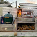 Built-In Wood Fire and Charcoal Grill