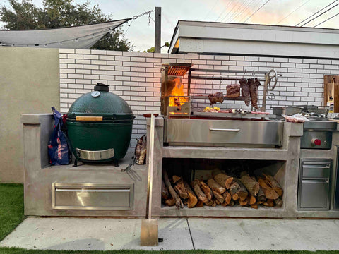 Tagwood BBQ XL Built-In Santa Maria Argentine Wood Fire & Charcoal Gaucho Grill OPEN FIRE COOKING | BBQ25SS - - TAGWOOD BBQ