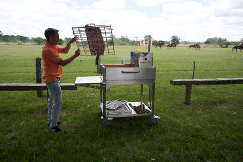 Tagwood BBQ Argentine Clamp Grill with firebox | BBQ33SS -- - TAGWOOD BBQ