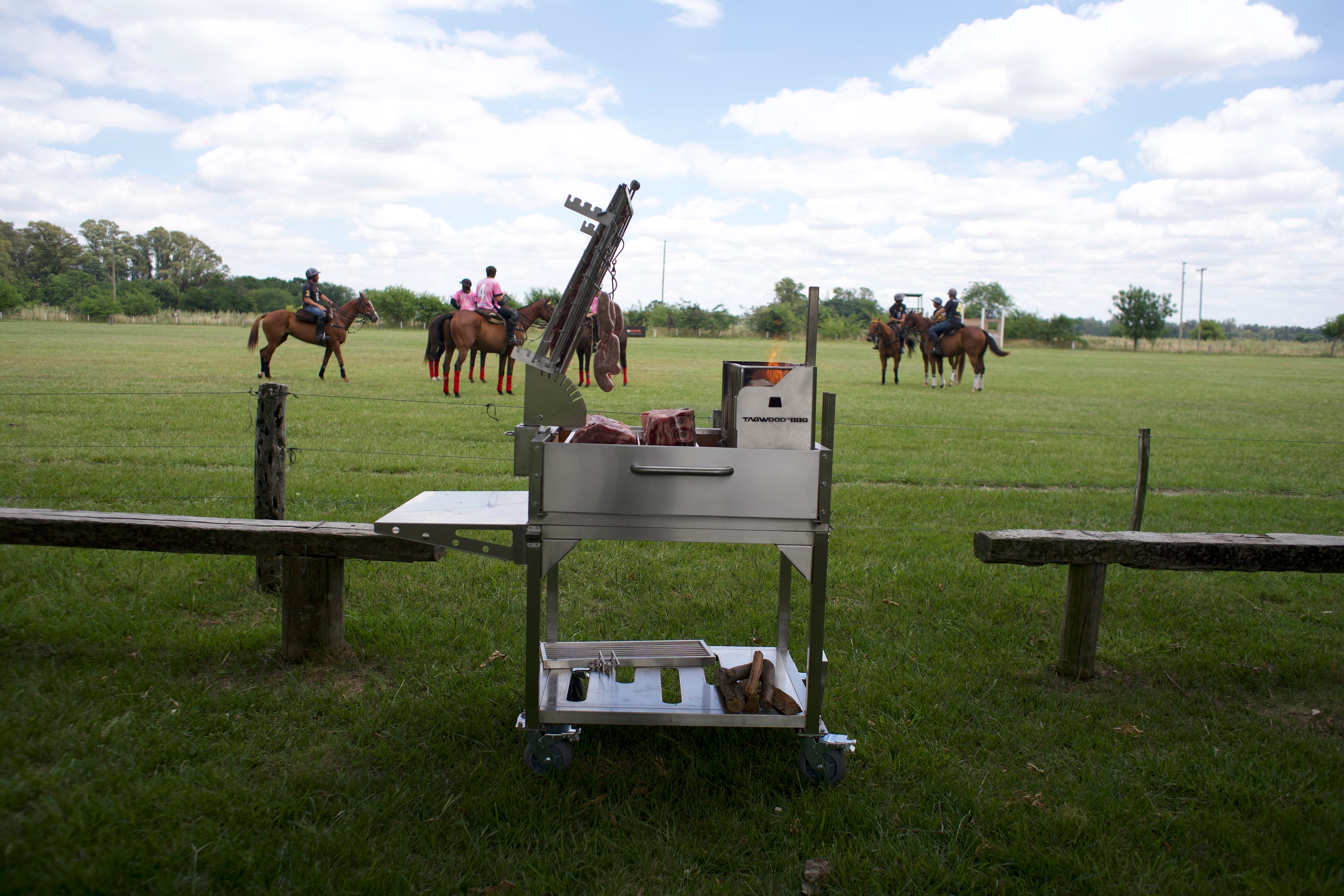 Tagwood BBQ Argentine Clamp Grill with firebox | BBQ33SS --