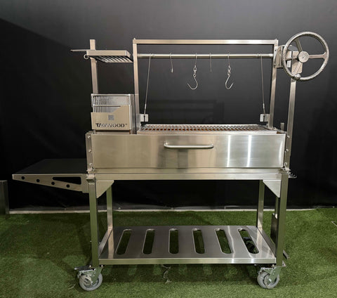 Santa Maria Grill for Open Fire Stainless Steel 4 Grilling Surfaces with Firebox Tagwood BBQ03SS - TAGWOOD BBQ