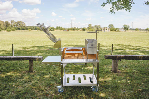 Tagwood BBQ Argentine Clamp Grill with firebox | BBQ33SS -- - TAGWOOD BBQ