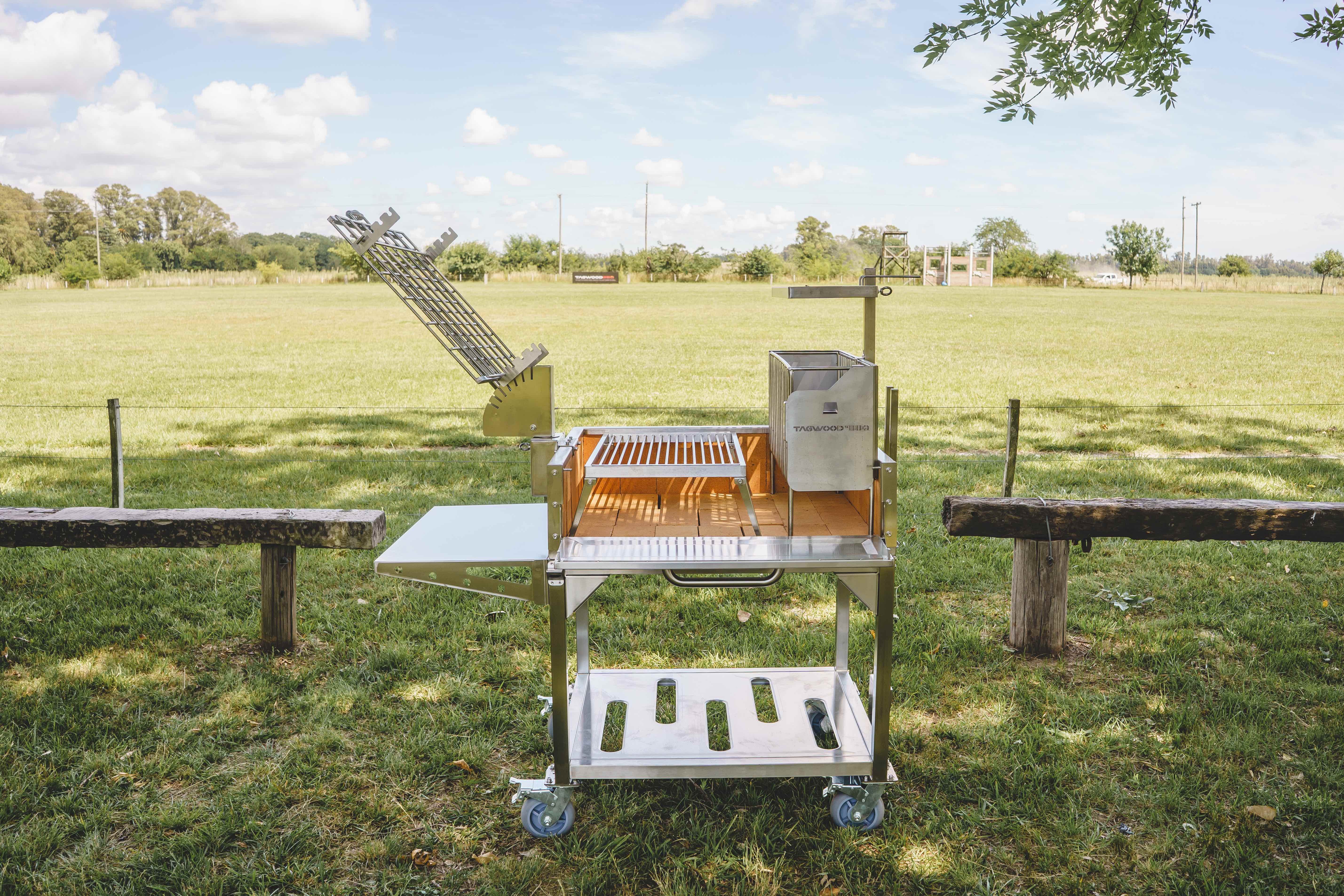Tagwood BBQ Argentine Clamp Grill with firebox | BBQ33SS --